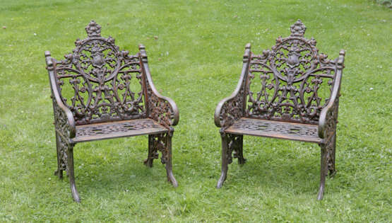 Paar Viktorianische Gartensessel - Foto 1