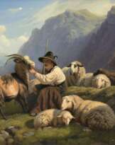 Hirte mit seiner Herde