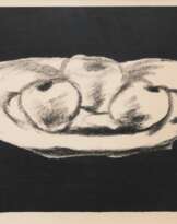 Pommes sur fond noir