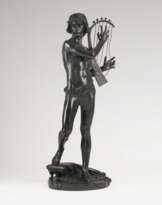 Bronze-Skulptur 'Der Jüngling David mit Harfe'