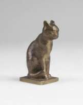 Kleine Tierbronze 'Sitzende Katze'