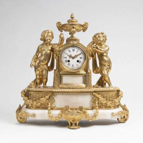 Луи Фредерик Japy ФИС. Napoleon III Pendule mit figürlichem Putto-Dekor - фото 1