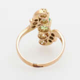 Ring mit Smaragd und Altschliffdiamit - photo 4