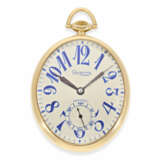 Taschenuhr/Halsuhr: elegante Jugendstil-Taschenuhr mit seltenem ovalen Gehäuse, "Chronometre Levrette", Braunschweig & Cie. La Chaux-de-Fonds, ca.1915 - Foto 1