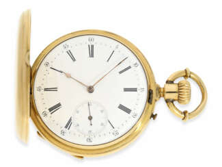 Taschenuhr: frühes Genfer Ankerchronometer mit Kronenaufzug, ca. 1865