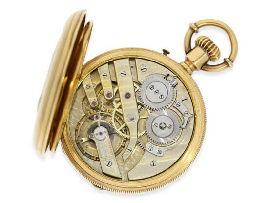 Taschenuhr: frühe Halbsavonnette feiner Qualität, Ankerchronometer Borel & Courvoisier Neuchatel No.48076, ca. 1865 - photo 3
