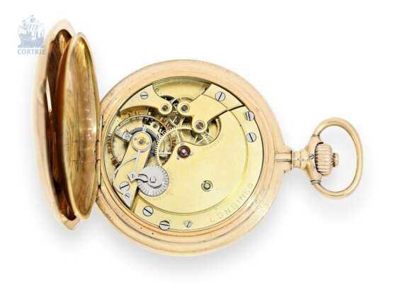 Taschenuhr: besonders schweres und hochwertiges Longines Taschen-Chronometer Kaliber 21.53, 14K Rotgold, um 1900 - фото 7