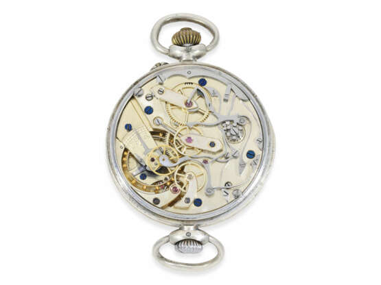 Taschenuhr/Armbanduhr: sehr frühe, silberne Armbanduhr von Pavel Buhre, Uhrmacher des russischen Zaren, vermutlich ca. 1910 - Foto 2
