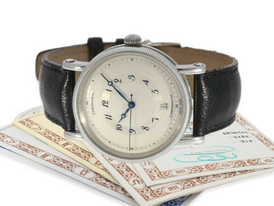 Armbanduhr: gefragte Chronoswiss Kairos in Chronometerqualität Ref. CH 2823, mit Originalbox, sämtlichen Papieren inkl. Bulletin De Marche und Booklet von 2003 - photo 1