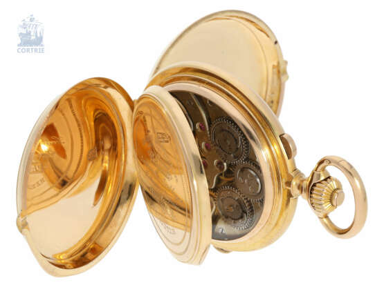 Taschenuhr: hochfeine, frühe, schwere Goldsavonnette mit unabhängiger, anhaltbarer Sekunde und "Tandem Winding"-Aufzug nach Mairet's Patent, Pateck & Cie. Geneve No.7299, ca.1875 - photo 6