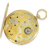 Taschenuhr: extrem flache Gold/Emaille-Lepine Kaliber Bagnolet, vermutlich Genf ca.1850, No. 5564 - Foto 1