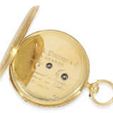 Taschenuhr: außergewöhnlich frühe Goldlepine der Firma Patek Philippe, No.12670, Genf 1856, mit Stammbuchauszug - photo 4