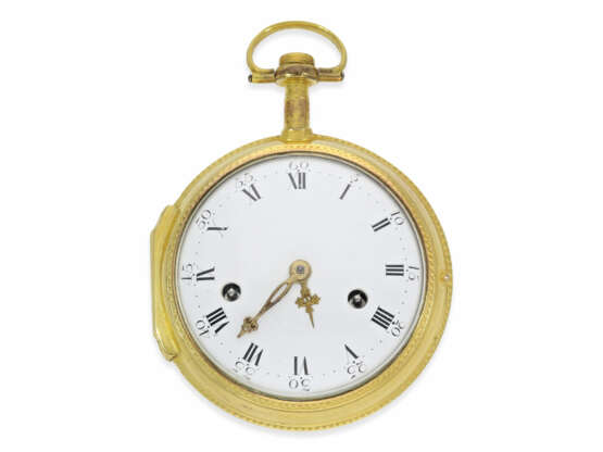 Taschenuhr: große, imposante Clockwatch mit Stundenrepetition und Stunden-Selbstschlag, signiert Lepine a Paris, ca.1800 - фото 1