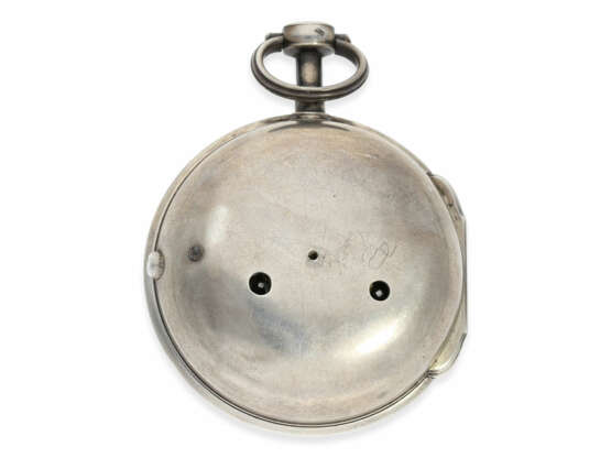 Taschenuhr: frühe Doppelgehäuse-Spindeluhr mit Alarm, vermutlich englisch, ca.1730 - фото 6