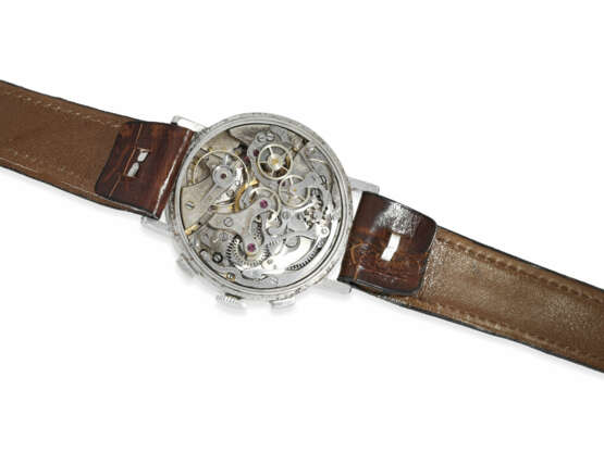 Armbanduhr: sehr seltener Eberhard "oversize" Spezial-Chronograph in Edelstahl, ca.40mm!, ca.1945 - фото 1