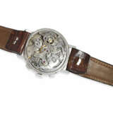 Armbanduhr: sehr seltener Eberhard "oversize" Spezial-Chronograph in Edelstahl, ca.40mm!, ca.1945 - Foto 1