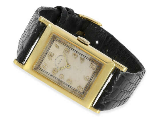 Armbanduhr: große und seltene Art déco Herrenuhr mit Breguet-Zifferblatt und scharnierten Anstößen, Vacheron & Constantin Geneve ca.1926 - Foto 1