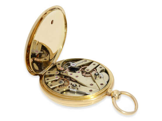 Taschenuhr: hochfeiner, früher Chronograph mit unabhängiger Sekunde und blitzender 1/4-Sekunde, Schweiz ca. 1860 - фото 4