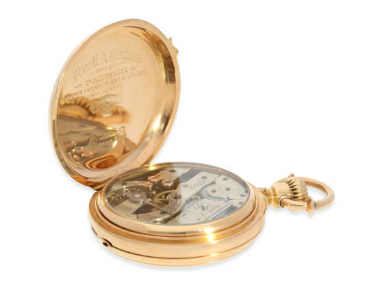 Taschenuhr: ausgesprochen schweres Ankerchronometer mit patentierter Bügel-Zeigerstellung, Jules Jürgensen No.12959, ca.1874 - фото 3