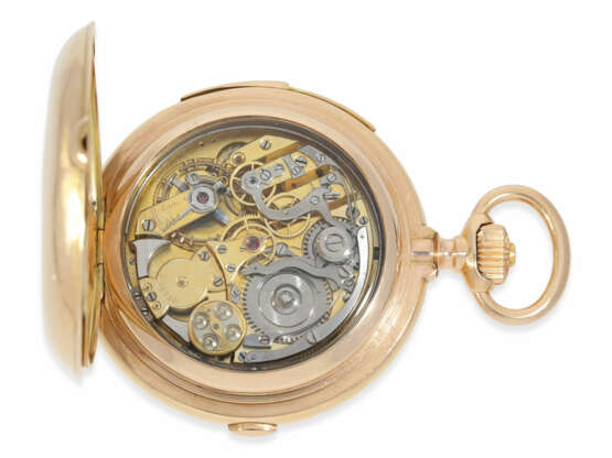 Taschenuhr: besonders schwere astronomische Goldsavonnette mit 6 Komplikationen, Dürrstein Dresden No.8354, ca.1900 - фото 4