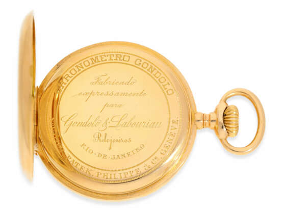 Taschenuhr: imposantes, schweres Taschenchronometer Patek Philippe "CHRONOMETRO GONDOLO", ca.1908 - Foto 6