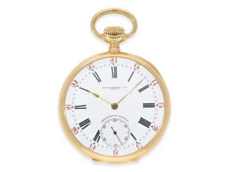 Taschenuhr: schweres Patek Philippe Ankerchronometer "Gondolo" mit äußerst seltenem Sonderzifferblatt, No.182519, ca. 1916
