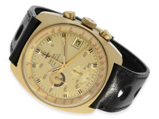 Armbanduhr: Omega-Rarität, einer der seltensten Seamaster Chronographen, Ref. 176.007 in massiv 18K Gold, nie in Serie gegangen, Baujahr 1973!