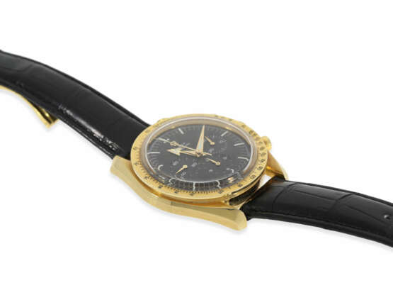 Armbanduhr: Omega Rarität, äußerst rare, limitierte vintage Omega Speedmaster Moonwatch "150th Anniversary" in 18K Gold, No.084/150, Ref. 1450052, ca.1998 - Foto 6