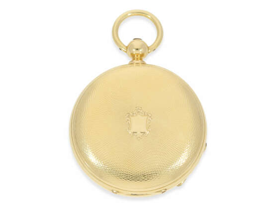 Taschenuhr: hochfeines Dent Taschenchronometer in nahezu neuwertigem Zustand mit Originalbox, hochfeines Federchronometer mit Sphärischer Spirale, No.487, ca. 1865 - photo 6