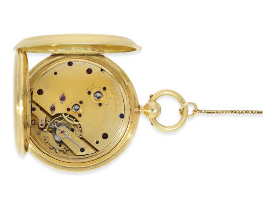 Taschenuhr: exquisites, schweres Taschenchronometer für den osmanischen Markt mit seltenem "Cabriolet"-Gehäuse, French London No.38222, ca.1850 - photo 2