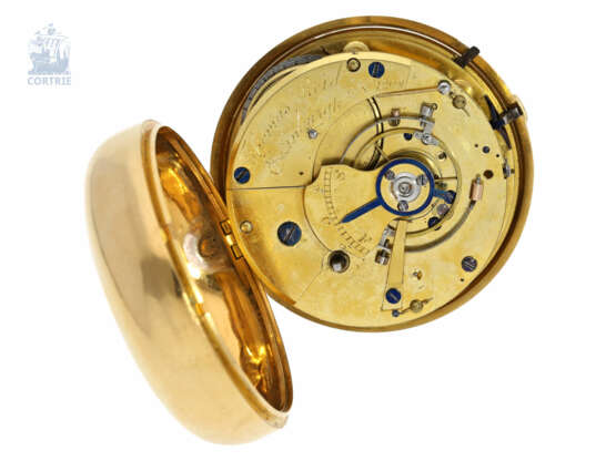 Taschenuhr: bedeutendes, ganz frühes schottisches Chronometer, seltene Kombination aus Earnshaw und Arnold, Thomas Reid No.1208, Edinburgh 1791 - photo 3