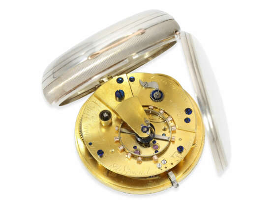 Taschenuhr: bedeutendes Charles Frodsham Beobachtungs-Chronometer bester Qualität "AD.FmsZ" mit Gangreserve-Anzeige und Duo-In-Uno Spirale, No. 8872/8874, ca.1859 - Foto 1