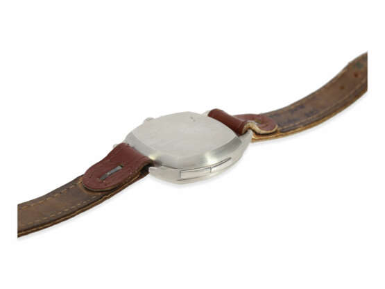 Armbanduhr: bedeutende, technisch hoch komplizierte und sehr frühe Platinuhr mit Vollkalender, Mondphase und Minutenrepetition, ca.1925 - photo 4
