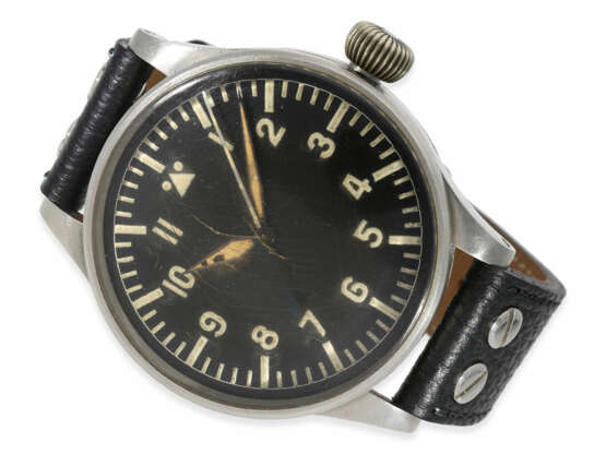 Armbanduhr: bedeutende und extrem rare IWC Fliegeruhr der deutschen Luftwaffe, FL 23883, No.1014309, Ref.431, ca. 1940 - Foto 1