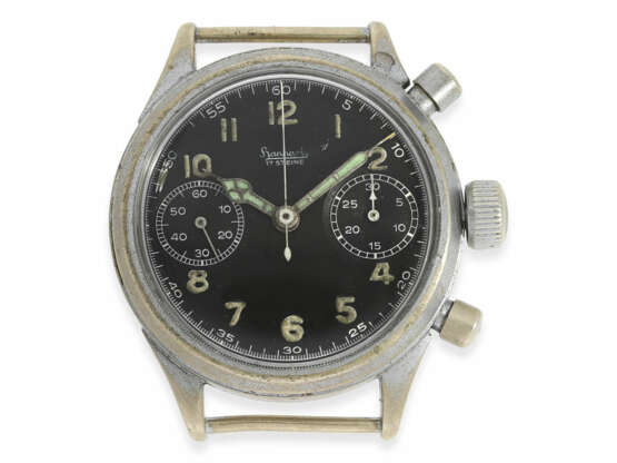 Armbanduhr: vintage WW2 Militäruhr, früher Hanhart Flyback-Chronograph, Fliegeruhr No. 119932, Kal.41, ca. 1944 - photo 1