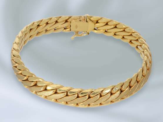 Armband: dekorativ gestaltetes Armband, gefertigt in 14K Gold, vintage Goldschmiedearbeit - photo 1