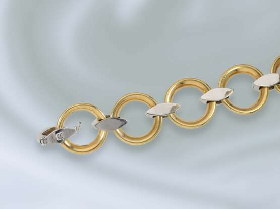 Armband: sehr ausgefallenes und hochwertiges Designer-Goldschmiedearmband, 18K Bicolor - Foto 2