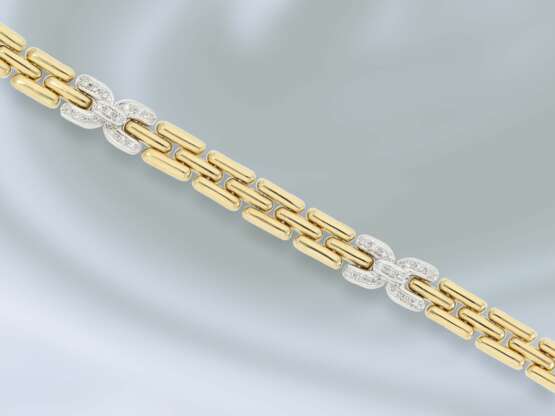 Armband: dekoratives, goldenes Armband mit Diamantbesatz, ca. 0,3ct - фото 2