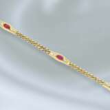 Armband: ausgefallenes vintage Goldschmiedearmband mit Rubin-/Brillantbesatz, Handarbeit aus 18K Gold - фото 2