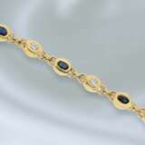 Armband: dekorative vintage Goldschmiedearbeit mit Saphir- und Brillantbesatz, Handarbeit aus 18K Gold - Foto 2
