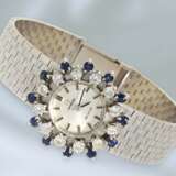 Armbanduhr: Luxusmodell einer vintage Omega de Ville Damenuhr mit Diamant- und Saphirbesatz, ca. 1970 - Foto 1