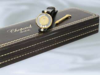 Armbanduhr: luxuriöse vintage Damenuhr, Chopard "Happy Diamonds" Ref. 20/3929, mit Originalbox