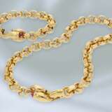Kette/Collier/Armband: außergewöhnlich massive Designer-Kette mit passendem Armband, hochwertige Goldschmiedearbeit aus 18K Gold - Foto 1