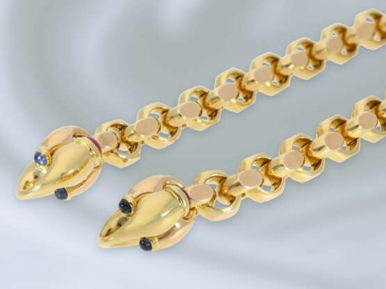 Kette/Collier/Armband: außergewöhnlich massive Designer-Kette mit passendem Armband, hochwertige Goldschmiedearbeit aus 18K Gold - photo 5