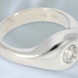 Ring: massiv gefertigter vintage Brillant/Solitär-Bandring, 0,53ct - фото 2