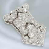 Brosche: besonders schöne Art dèco Diamant-Clip-Brosche, Handarbeit, feinste Altschliff-Diamanten von zusammen ca. 2,5ct - фото 2