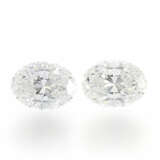 Diamant: 2 sehr wertvolle, oval geschliffene Diamanten in Top Qualität, zusammen ca. 0,91ct - фото 1
