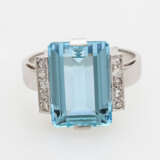 Damenring mit Aquamarin und Diamanten, - фото 1