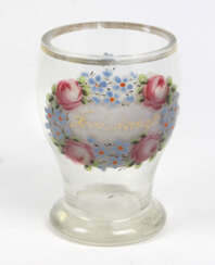Biedermeier Andenkenglas um 1840