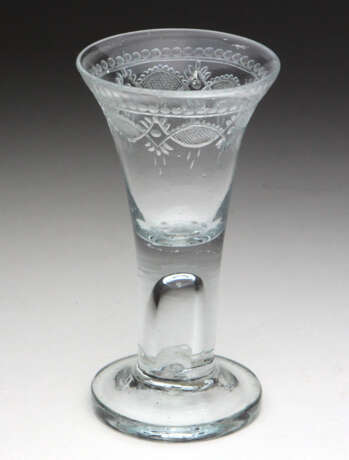 barockes Kelchglas mit Gravur - Foto 1